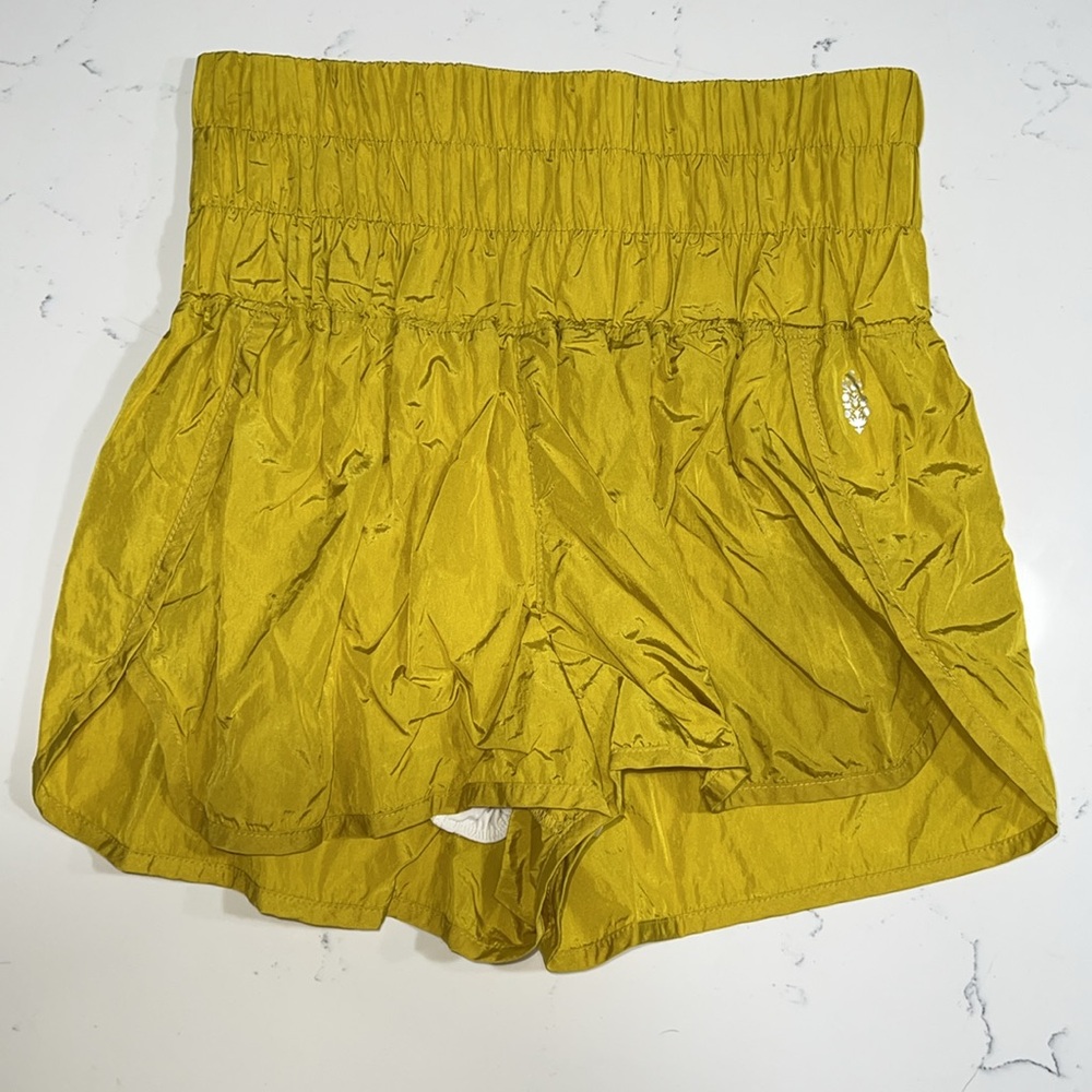 Free People The Way Home Shorts Yellow/Gold